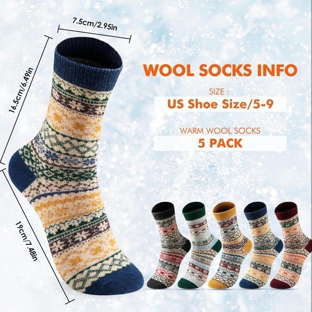 Cozy Winter Patterned Socks Set - Picture 3 of 6